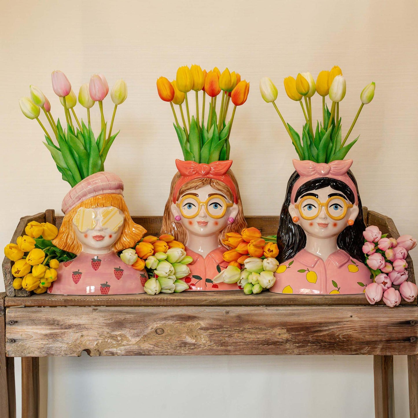 πΌ Tulpen boeket Geel β 5 stuks β Real Touch β 42 cm