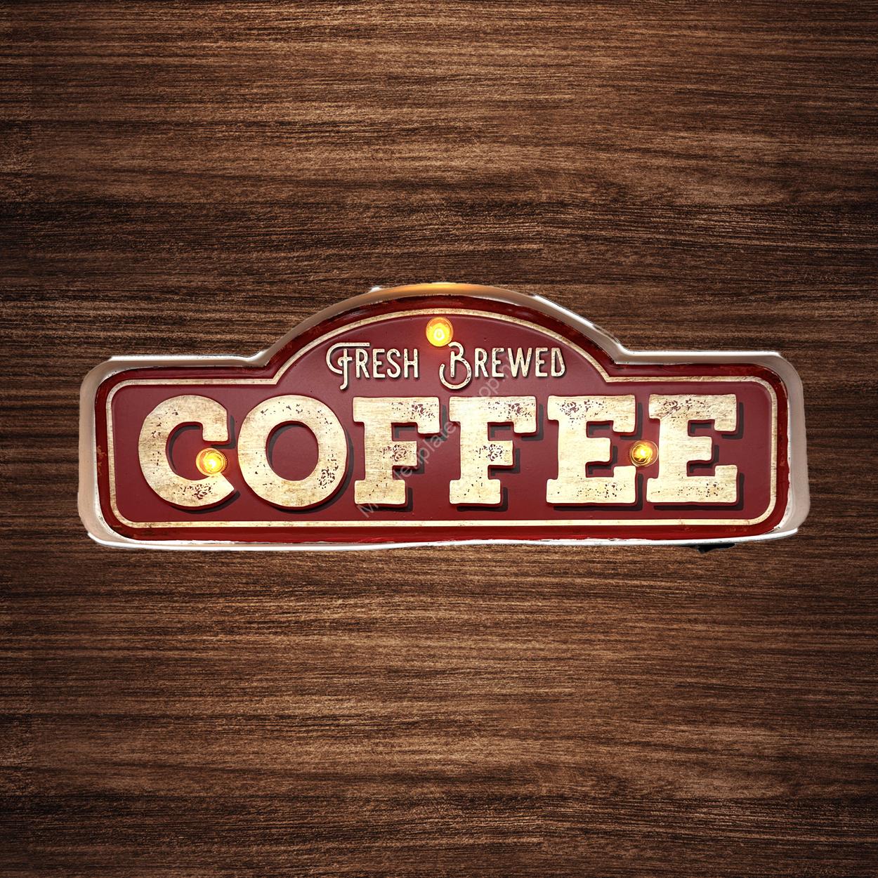 Metal Light Board - Coffee Board - LED lighting 