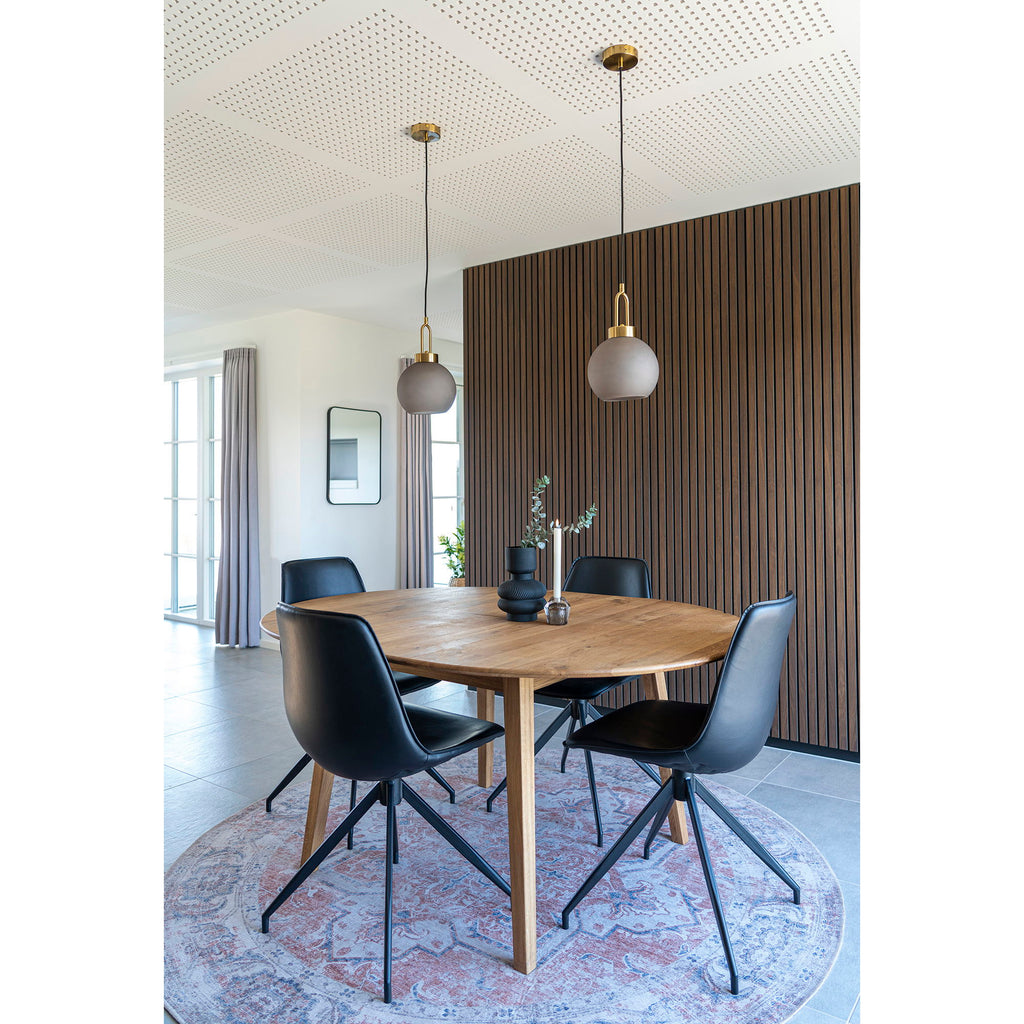 Monaco Eetkamerstoel met Draaifunctie - Stoel met draaifunctie in zwart PU (set van 2)