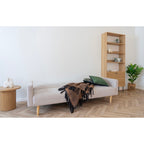 Plaid Carmel - wolmix in bruin, 130x170 cm