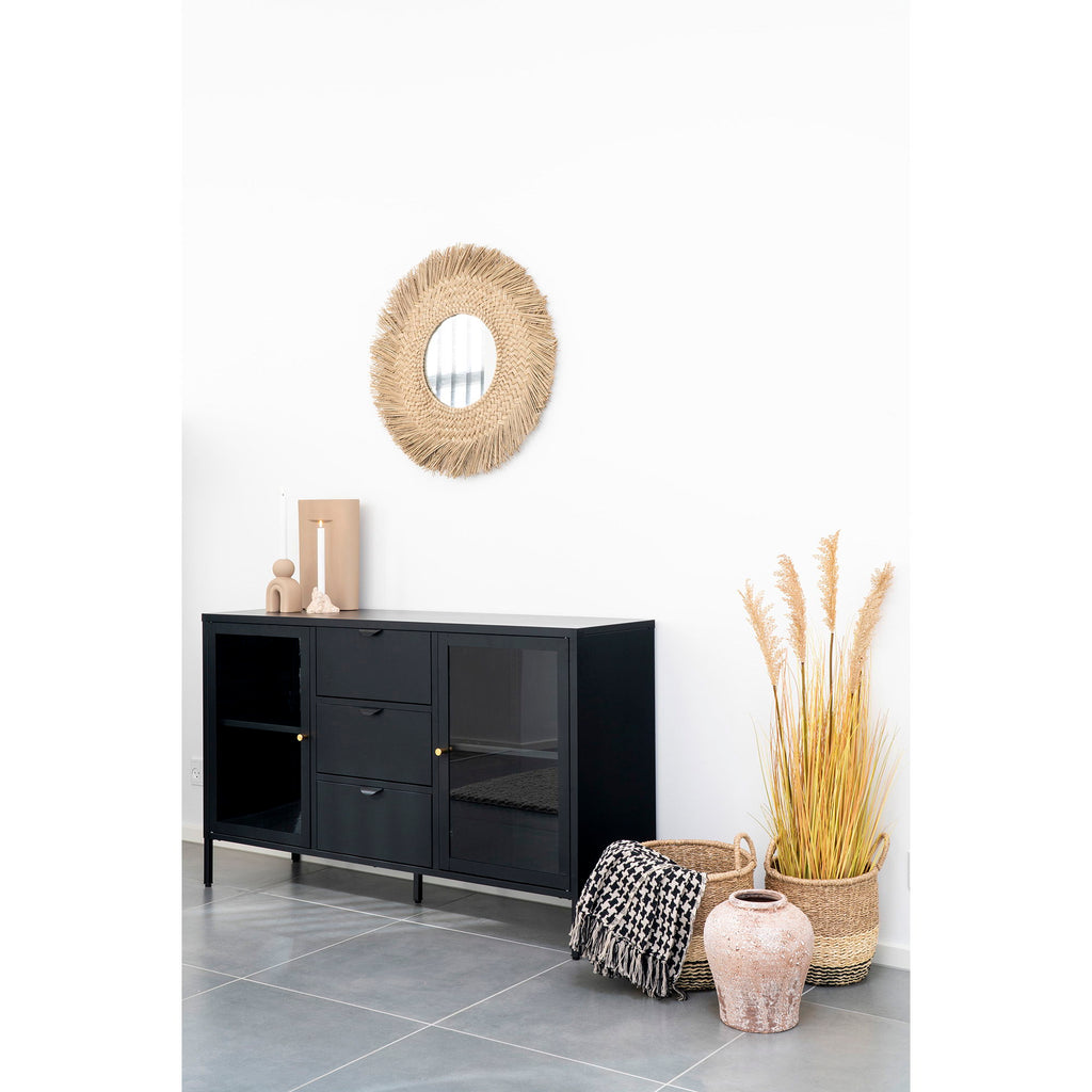 Plaid Elegance – katoen/poliester in zwart/beige 130x180 cm