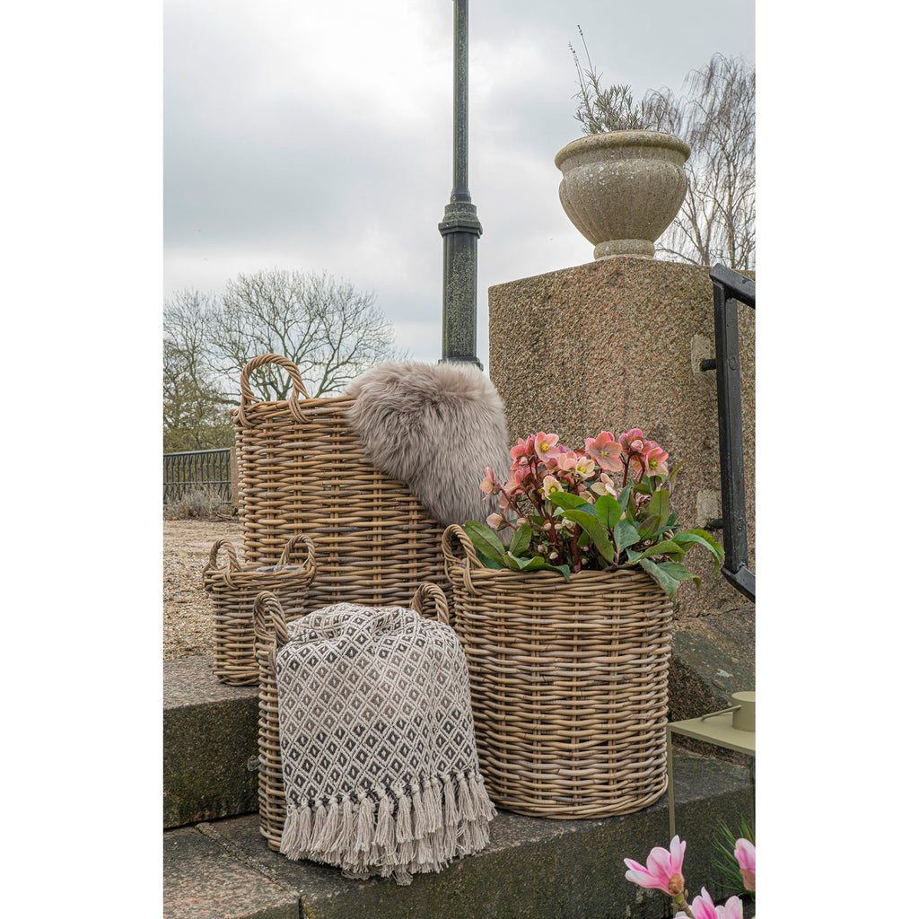 Plaid Alanya – 80% katoen in bruin/beige/wit, 130x180 cm