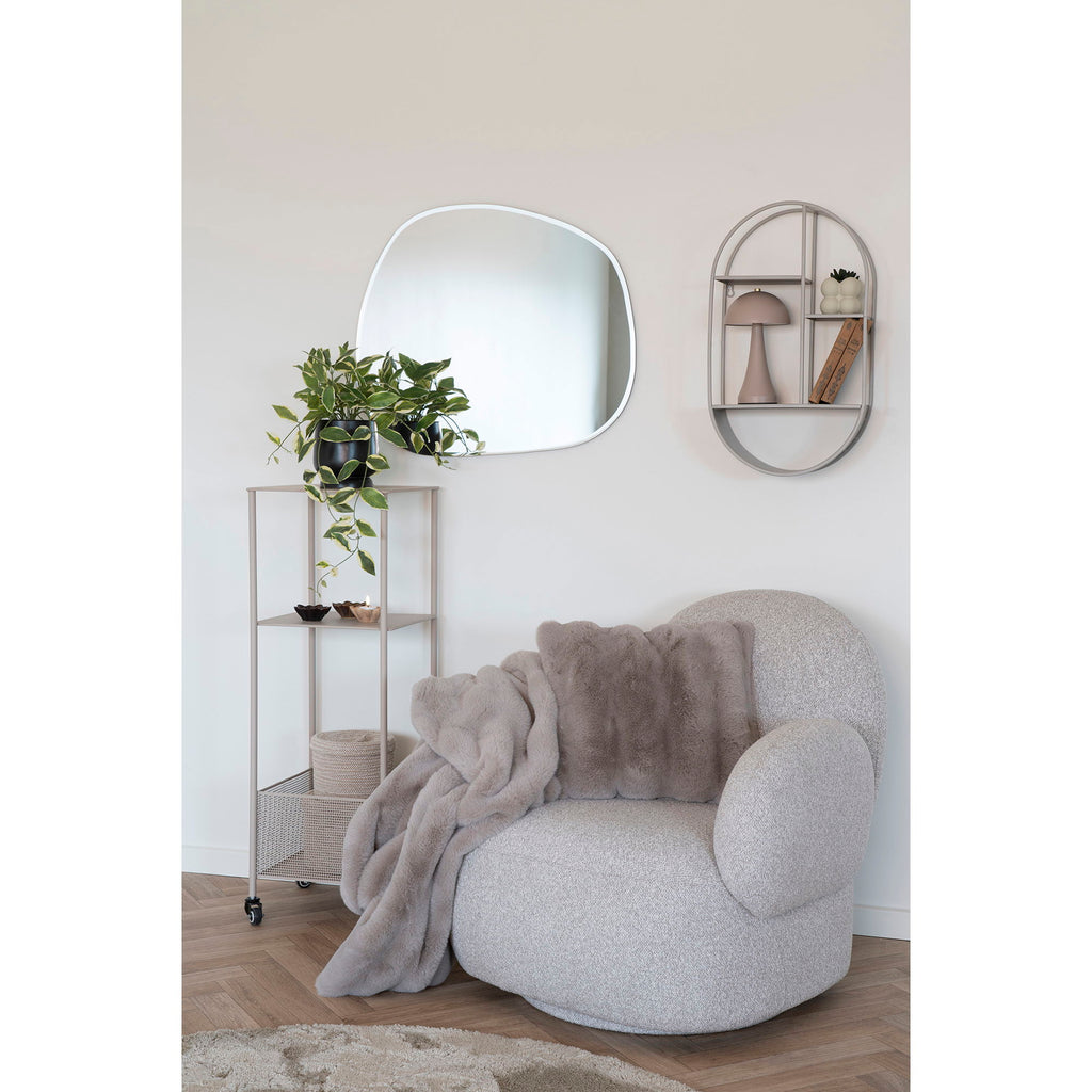 Plaid Galena – zachte kunstbont in beige 130x180 cm