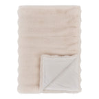 Plaid Galena – kunstbont in wit met afmeting 130x180 cm