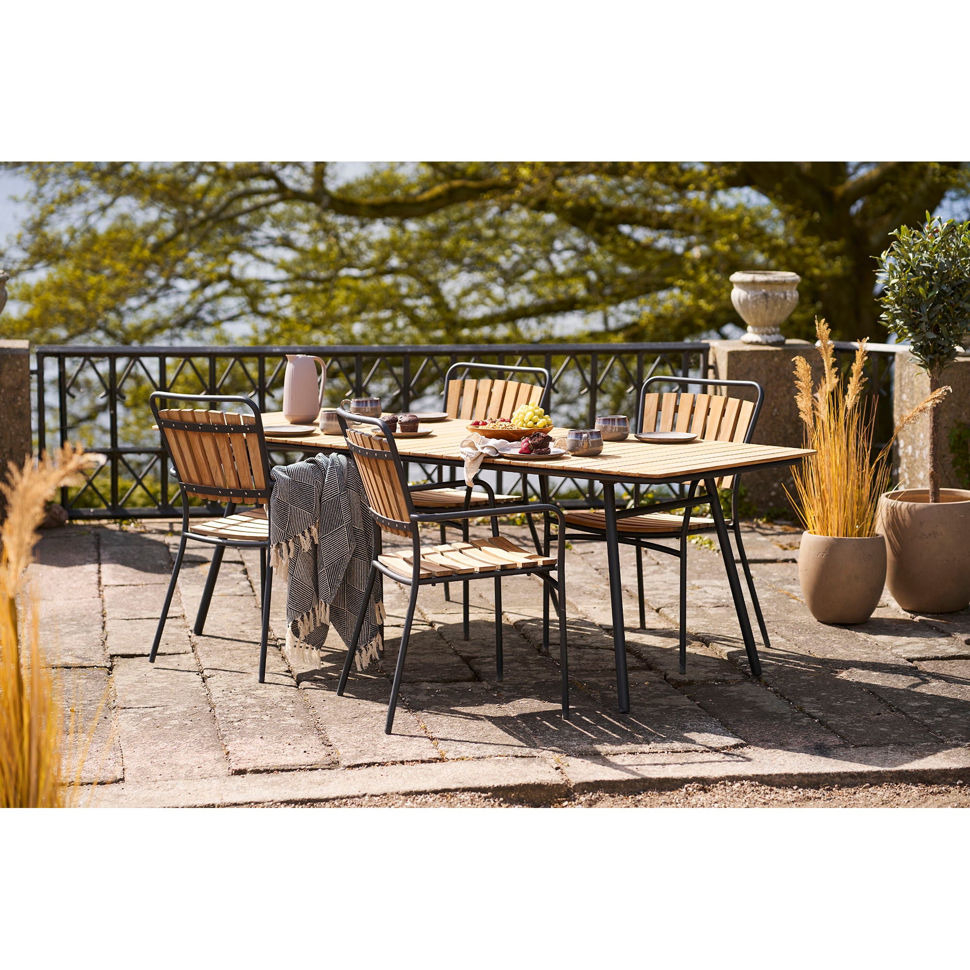 Plaid Izmir – katoen/polyester in blauw 130x180 cm