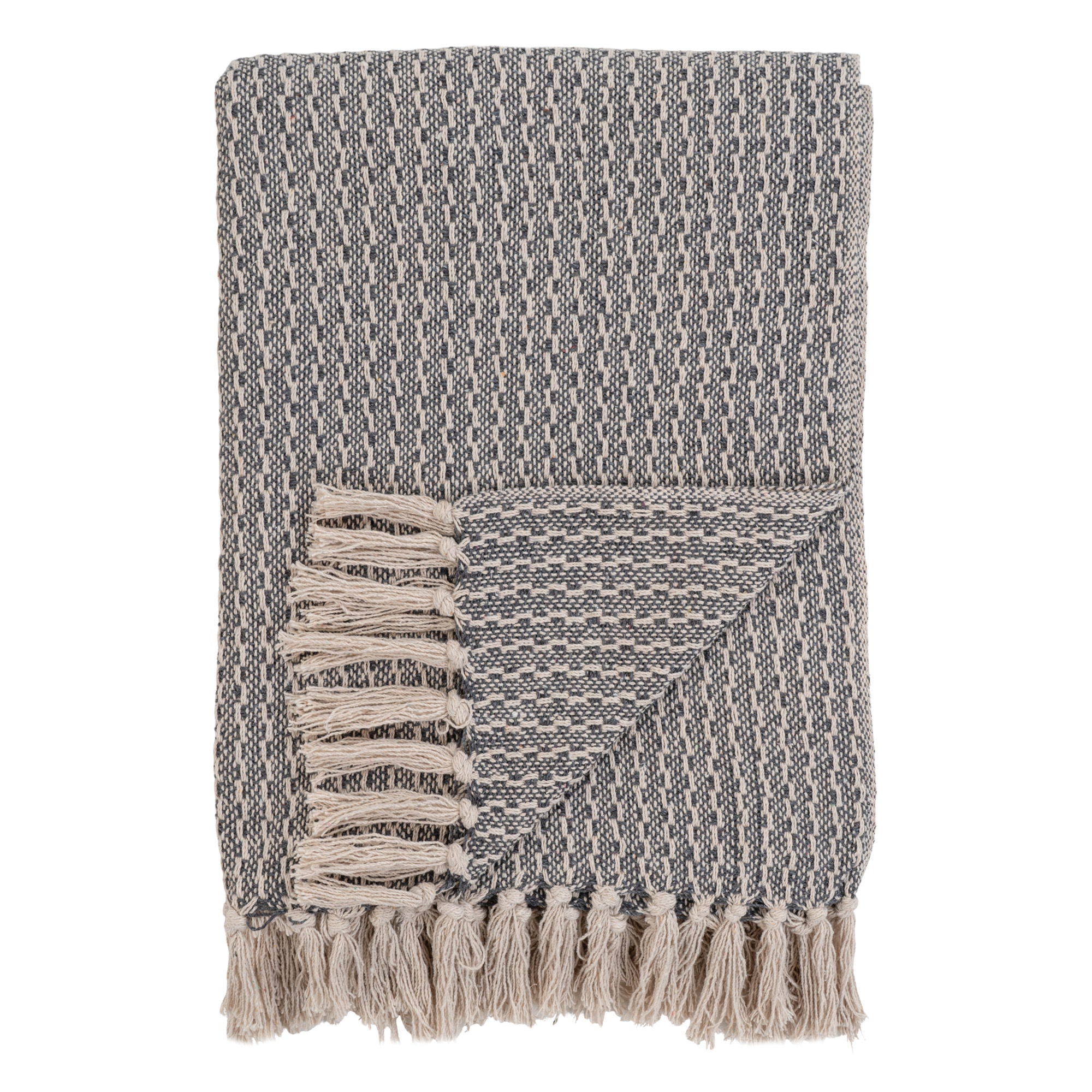 Plaid Manta – elegante katoen in grijs en wit ontwerp C