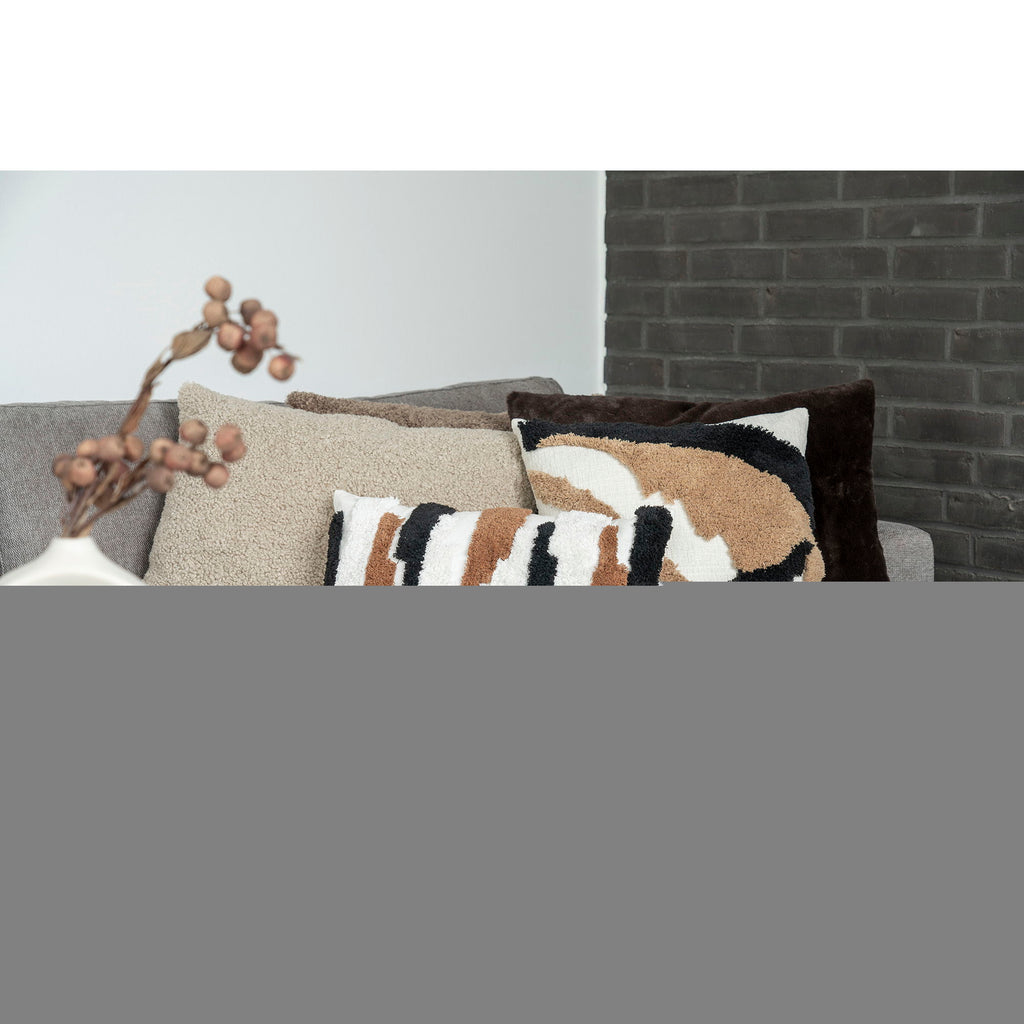 Tavira Kussen - Kussen in grijs-bruin bouclé 45x60 cm