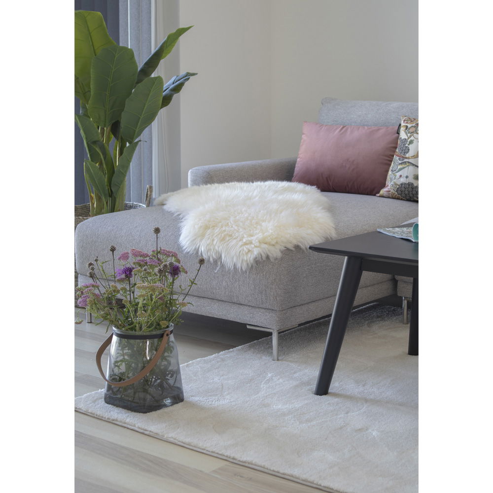 Pele de cordeiro - Pele de cordeiro em marfim 50x85 cm