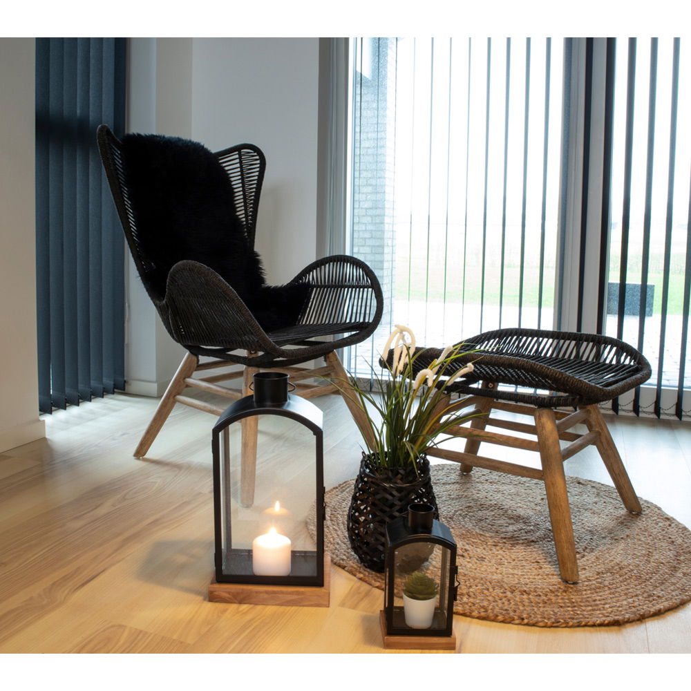 Cuir d'agneau - Cuir d'agneau en noir 50x85 cm