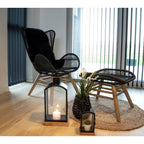 Cuir d'agneau - Cuir d'agneau en noir 50x85 cm