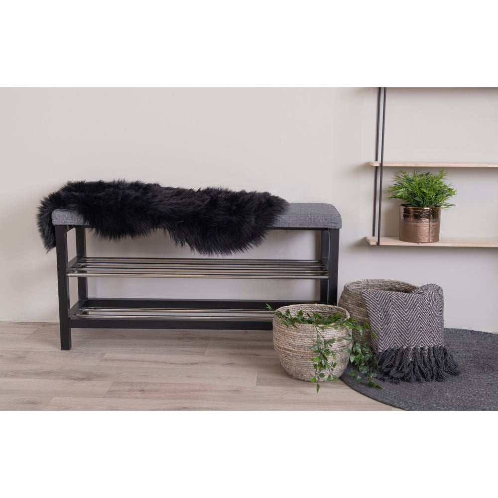 Lamsleer Kunstmatig - Kunstmatig lamsleer in zwart 50x85 cm