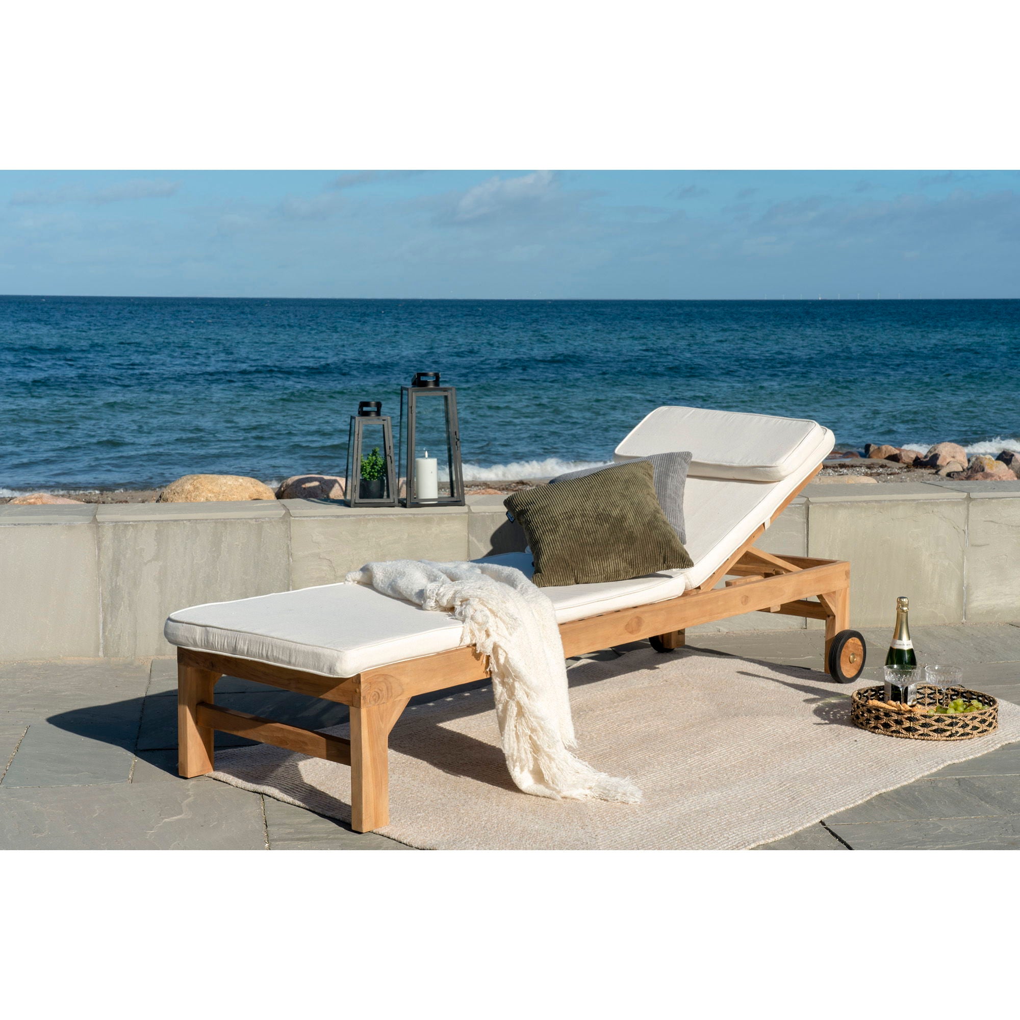 Tapete Menorca - tapete em plástico reciclado 100%, areia, 140x200 cm