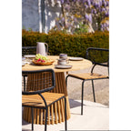 Tapete Menorca - tapete em plástico reciclado 100%, areia, Ø180 cm