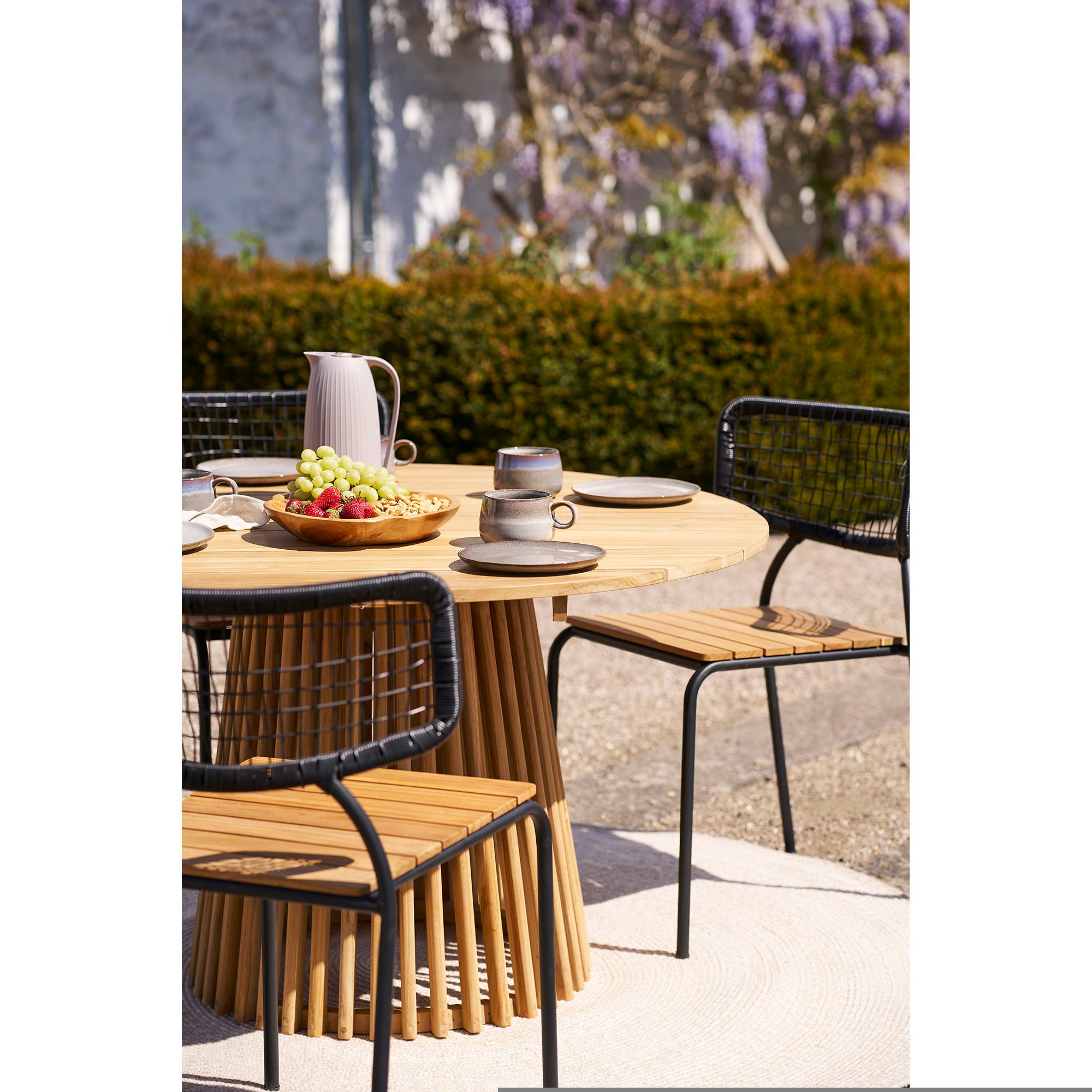 Tapete Menorca - tapete em plástico reciclado 100%, areia, Ø180 cm