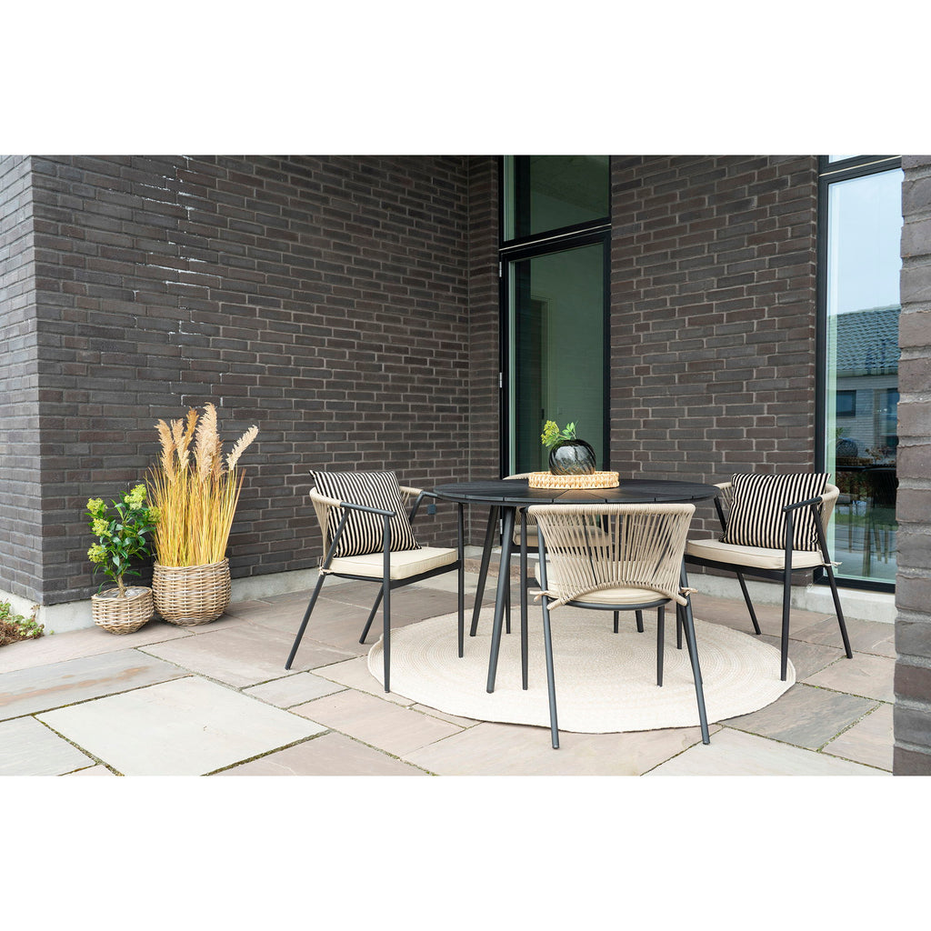 Tapete Menorca - tapete em plástico reciclado 100%, areia, Ø180 cm