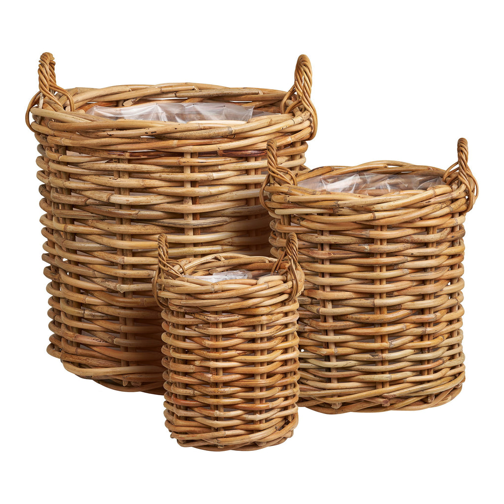 Cestirek Rattan Mandenset – elegant in natuurkleur, set van 3