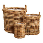 Cestirek Rattan Mandenset – elegant in natuurkleur, set van 3