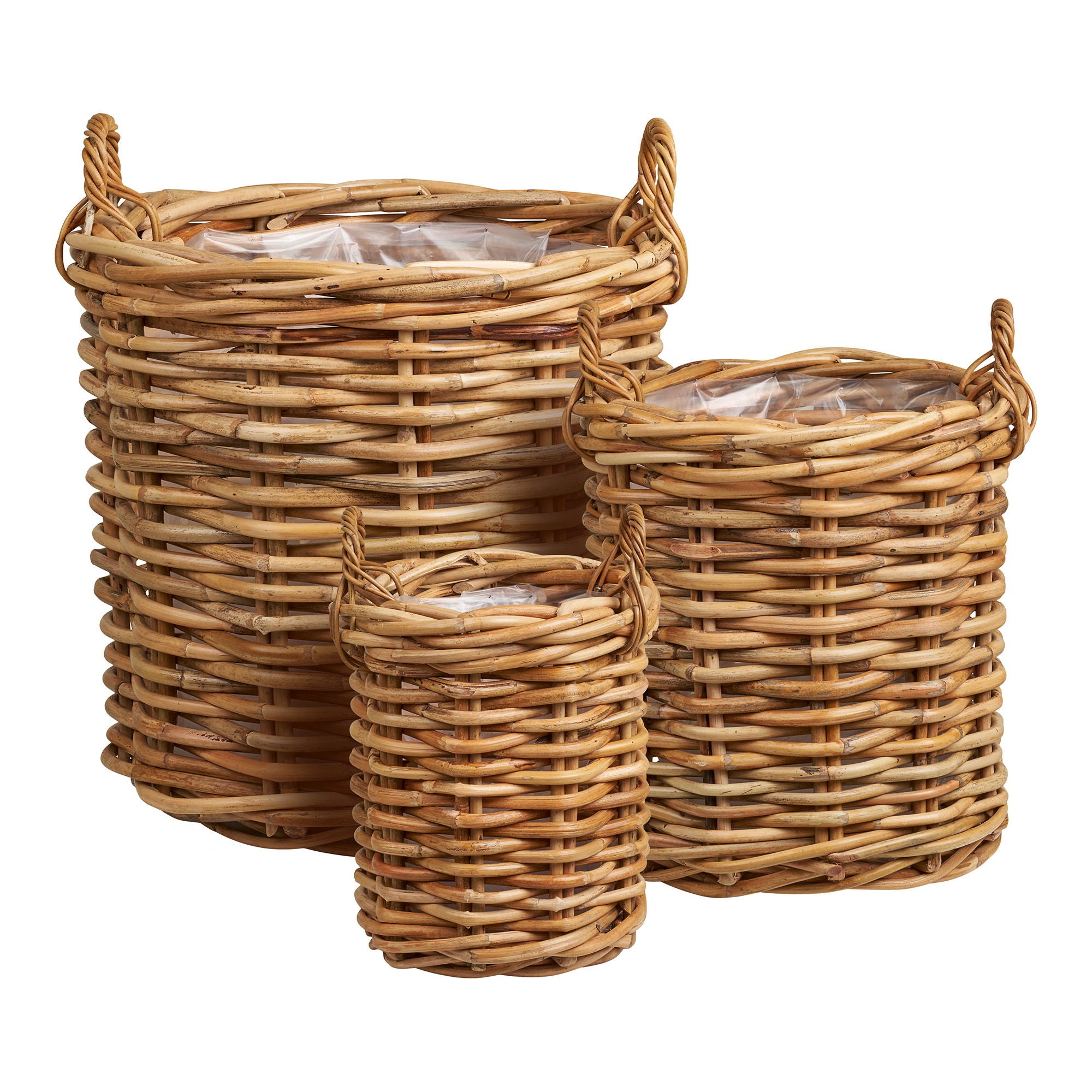 Cestirek Rattan Mandenset – elegant in natuurkleur, set van 3