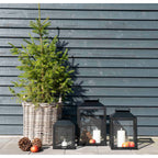 Mandenset Ravi – ronde kubu rattan manden met plastic voering in naturel