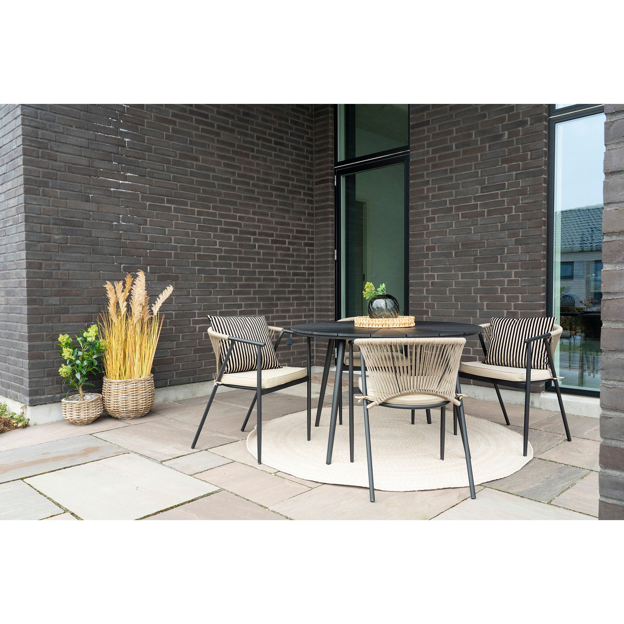 Mand Cesti Pulo – set van 2 kubu manden met plastic voering in naturel