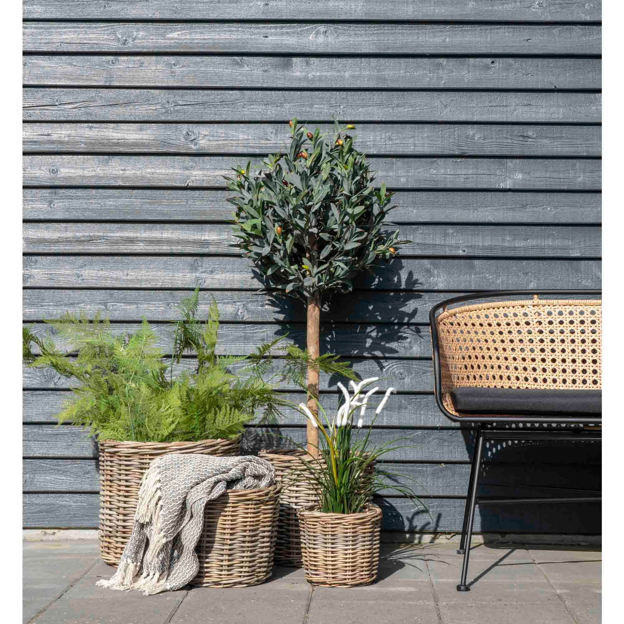 Cestiset Cesti - ronde rattan kubu manden met kunststof binnenkant