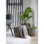 Mandenset Tivoli – Set van 3 ronde manden in grijze maïsbladeren