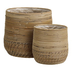 Mandenset Cesti Moro – rattan kubu in naturel, 41x41x37 cm
