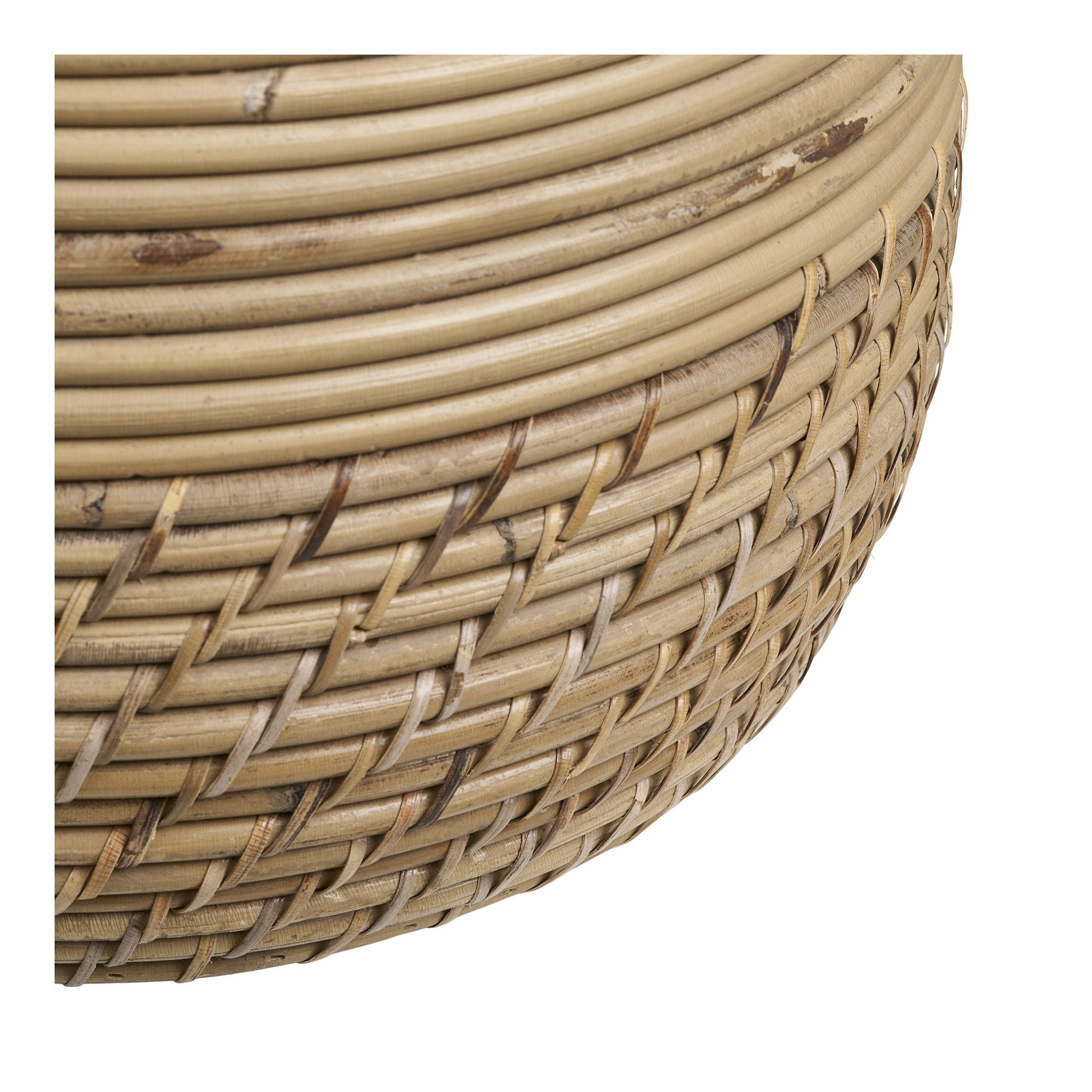 Mandenset Cesti Moro – rattan kubu in naturel, 41x41x37 cm