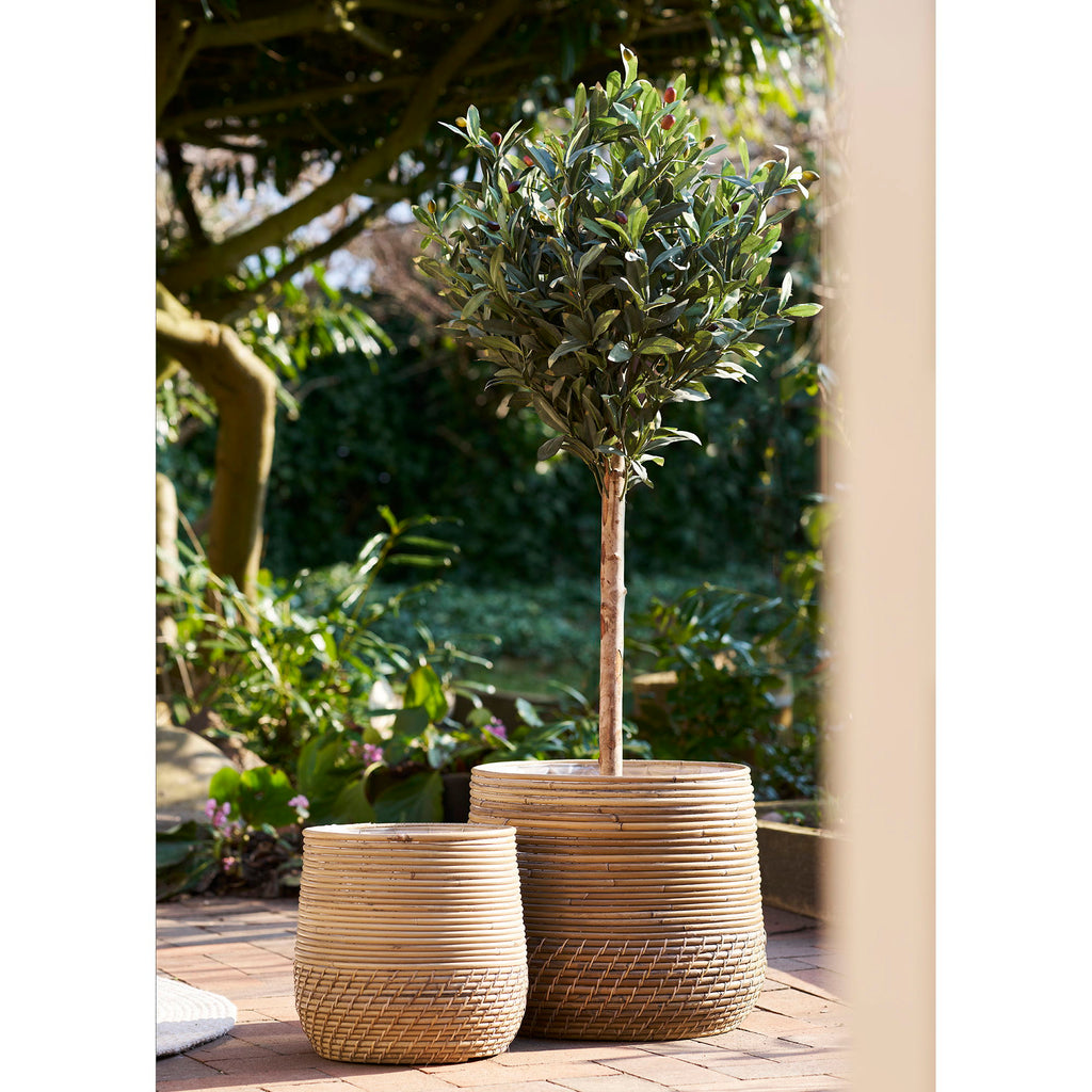 Mandenset Cesti Moro – rattan kubu in naturel, 41x41x37 cm