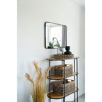 Cestino Seagrass Duo – rechthoekig zeegras in zwart/natuurlijk