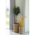 Mandenset Cesti Sarbas – ronde manden van zeegras in natuurkleur