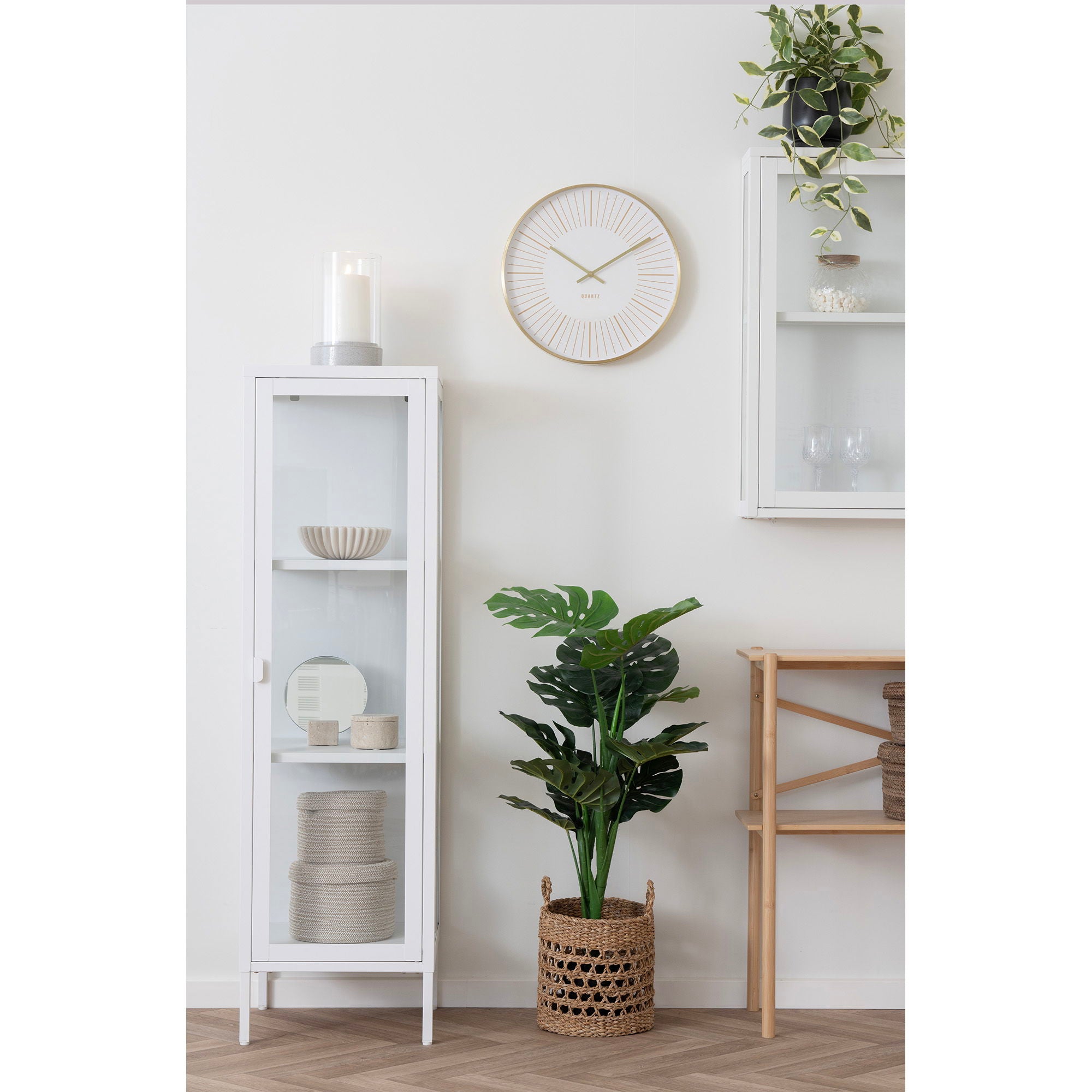 Cesto Sebal – katoen met deksel in beige, set van 2