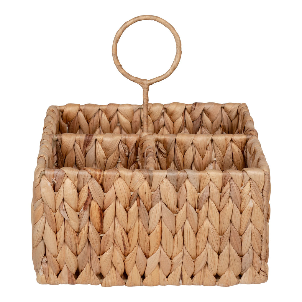 Opbergdoos Pleiku – handgeweven waterhyacint in natuurlijke kleur