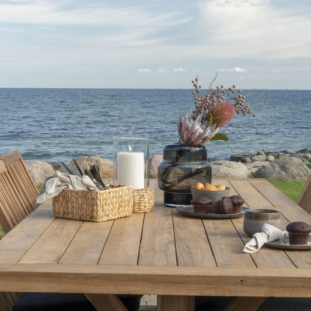 Opbergdoos Pleiku – handgeweven waterhyacint in natuurlijke kleur