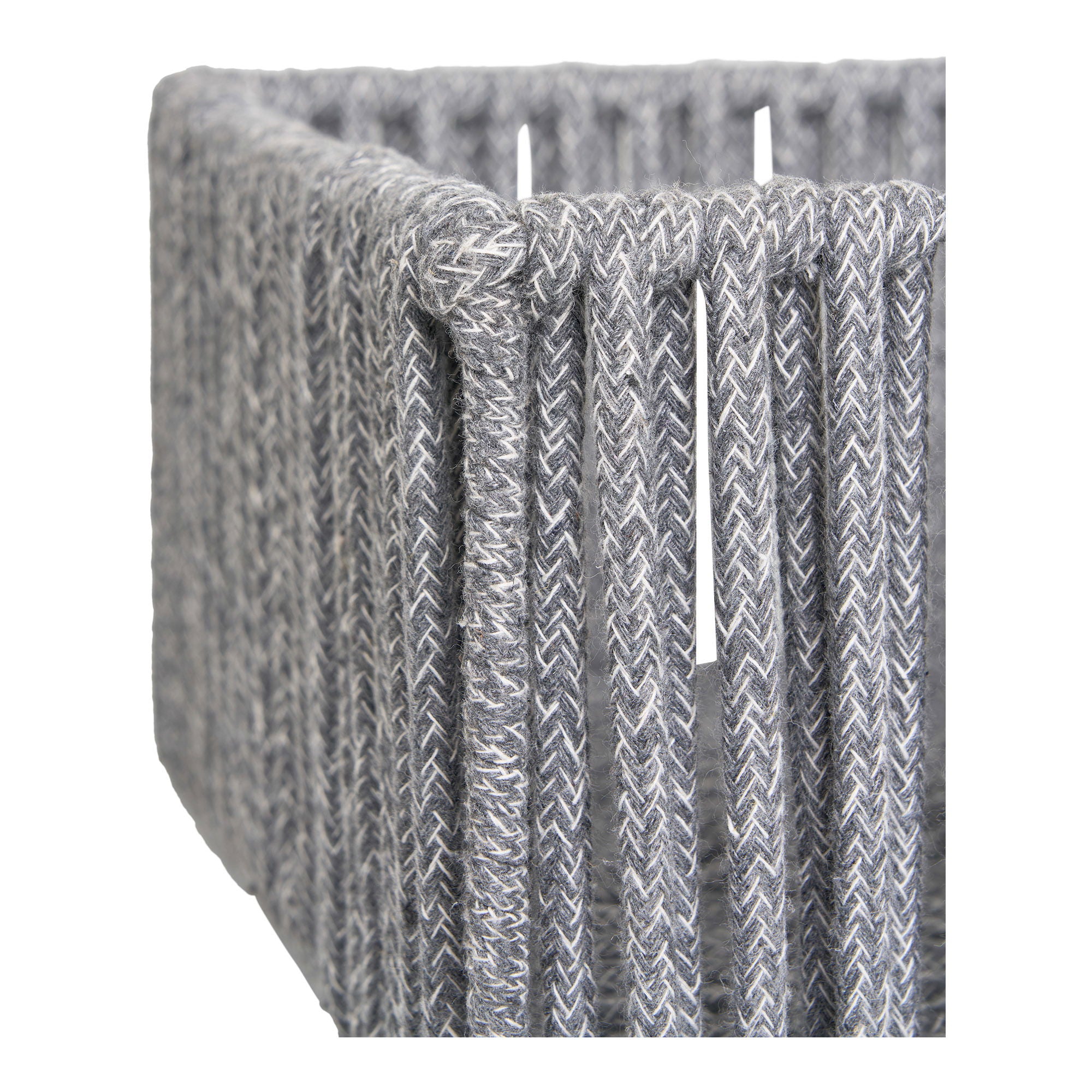 Mandenset Cesti di Arese – grijze katoen/metalen manden in set van 3