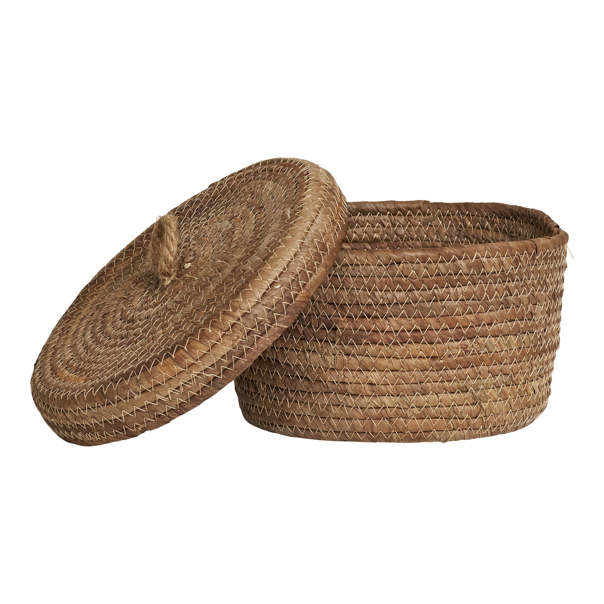 Opbergmanden Set Van 2 – natuurlijke bananenbladeren in een basis kleur