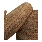 Opbergmanden Set Van 2 – natuurlijke bananenbladeren in een basis kleur