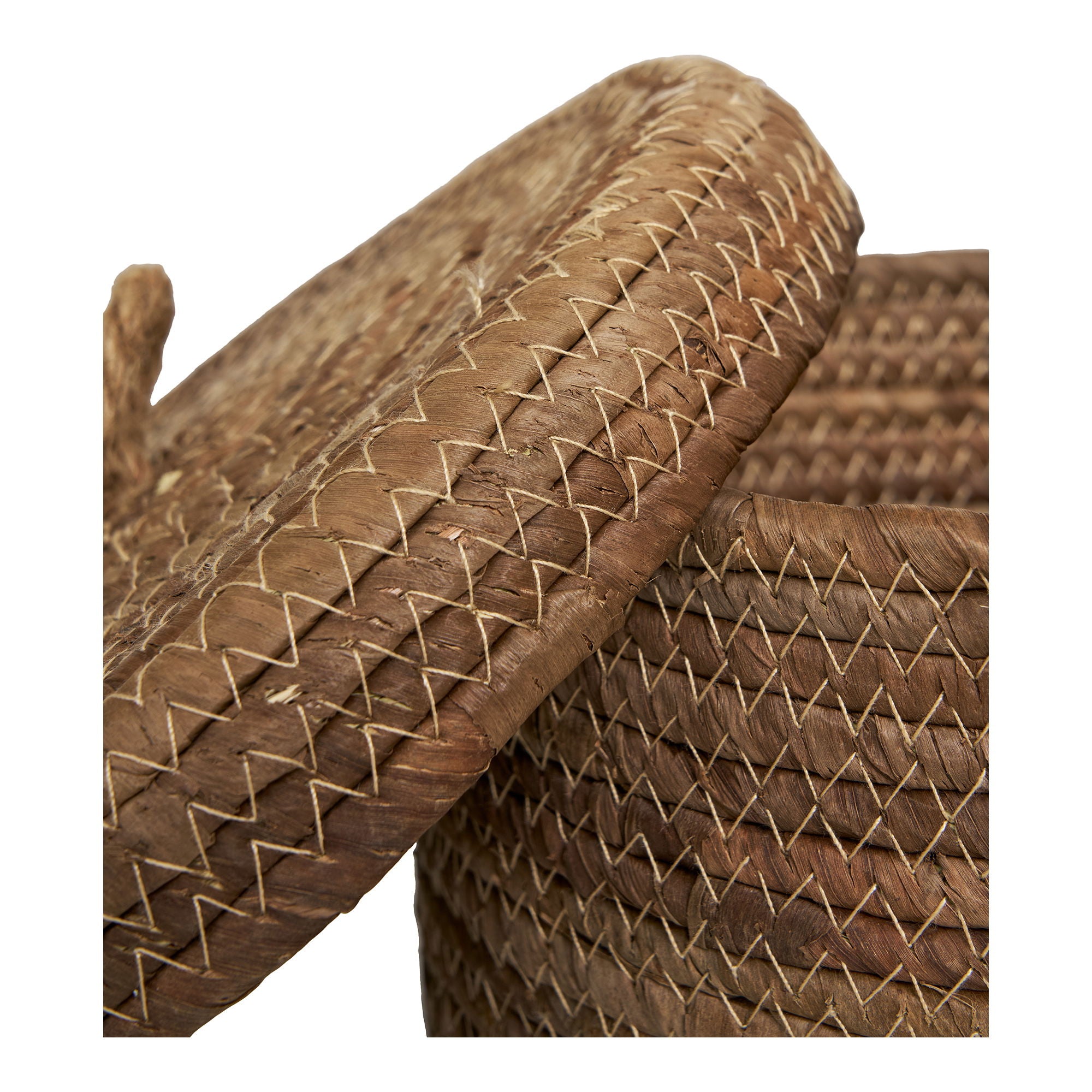 Opbergmanden Set Van 2 – natuurlijke bananenbladeren in een basis kleur