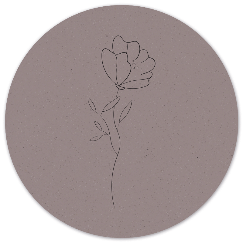 Muurcirkel Minimal Flower