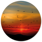 Muurcirkel Sunset Rood