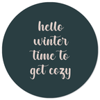 Muurcirkel Hello Winter Green