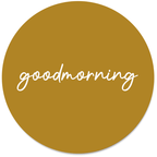Muurcirkel Goodmorning Mosterd