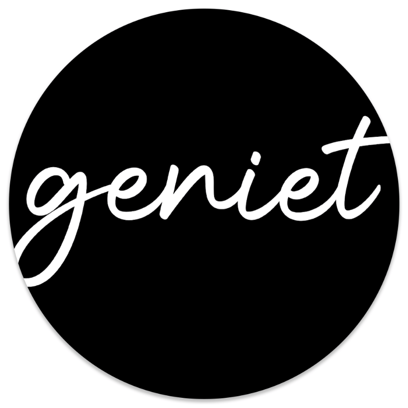 Muurcirkel Geniet Zwart