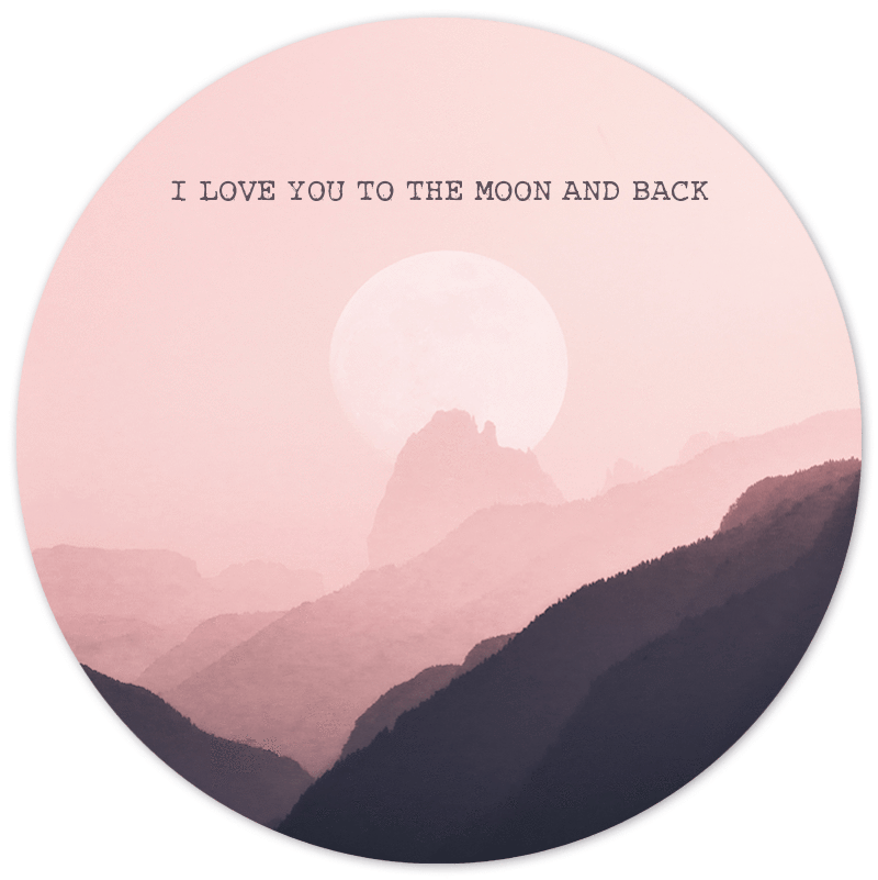 Muurcirkel Moon Tekst