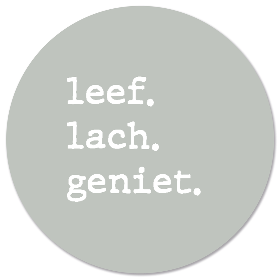 Muurcirkel Leef Lach Geniet Groen