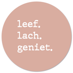 Muurcirkel Leef Lach Geniet Zalm