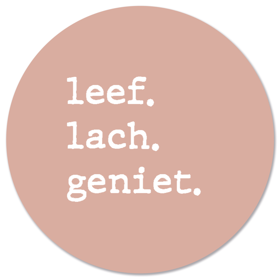 Muurcirkel Leef Lach Geniet Zalm