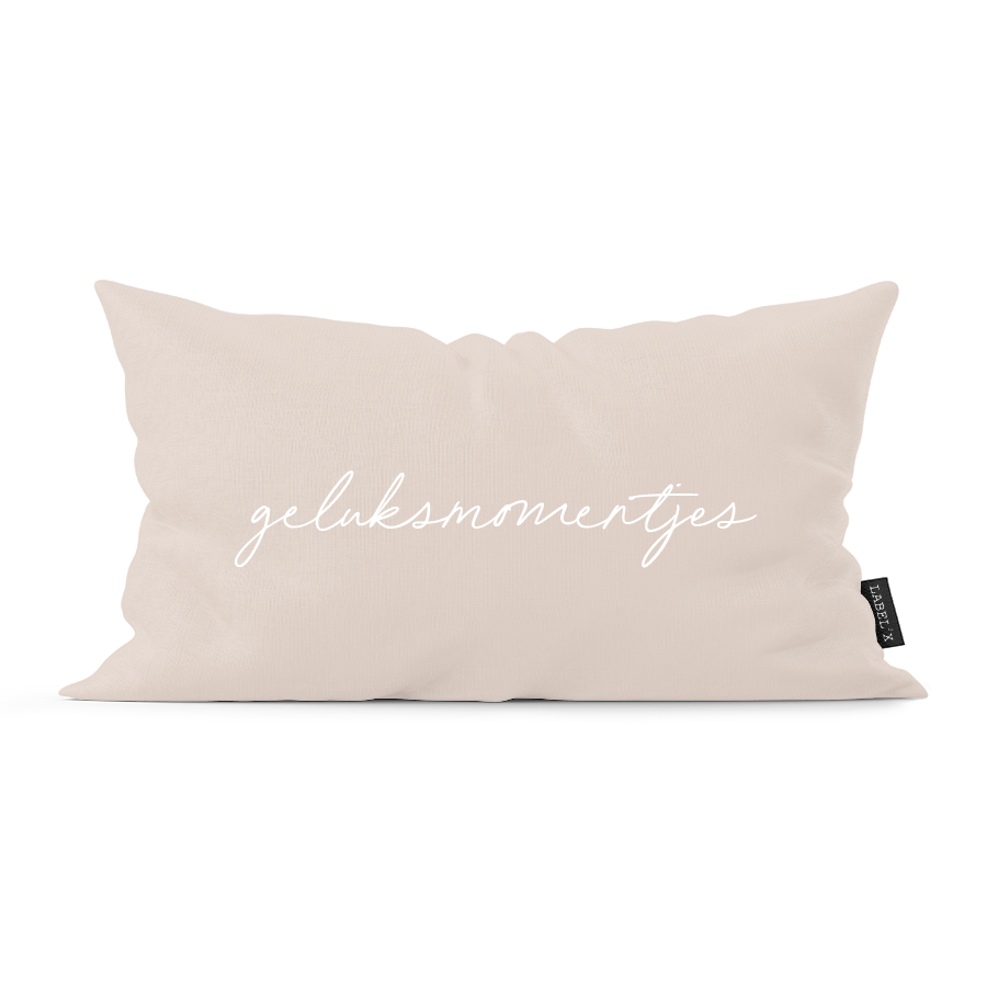 Kussen Geluksmomentjes Beige