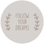 Muurcirkel Follow Your Dreams