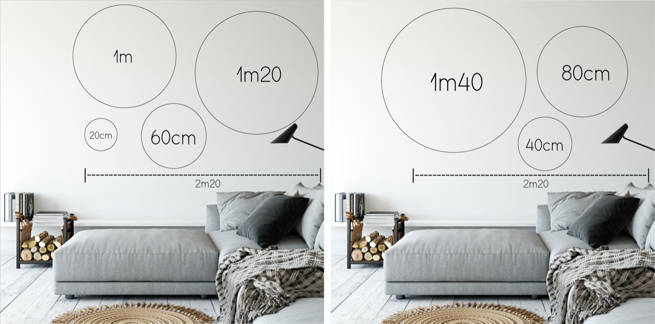Muurcirkel Follow Your Dreams Beige